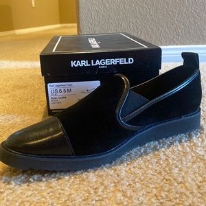 Karl Lagerfield womens slip on shoe